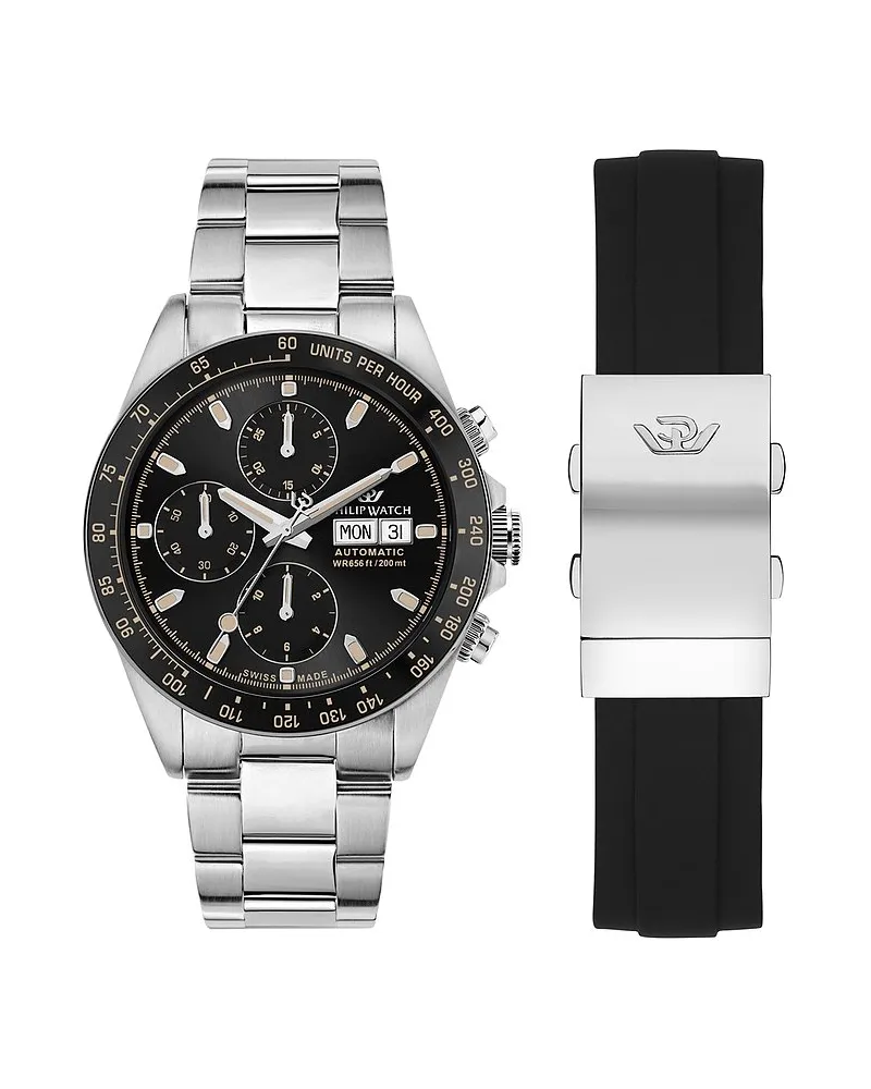 Philip Watch Uhren-Set inkl. Wechselarmband Caribe Diving Silber