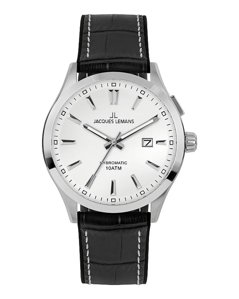 Jacques Lemans Herrenuhr Hybromatic Silber