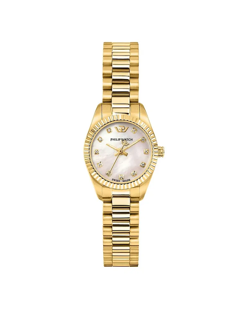 Philip Watch Damenuhr Caribe Urban Mini Gelbgold