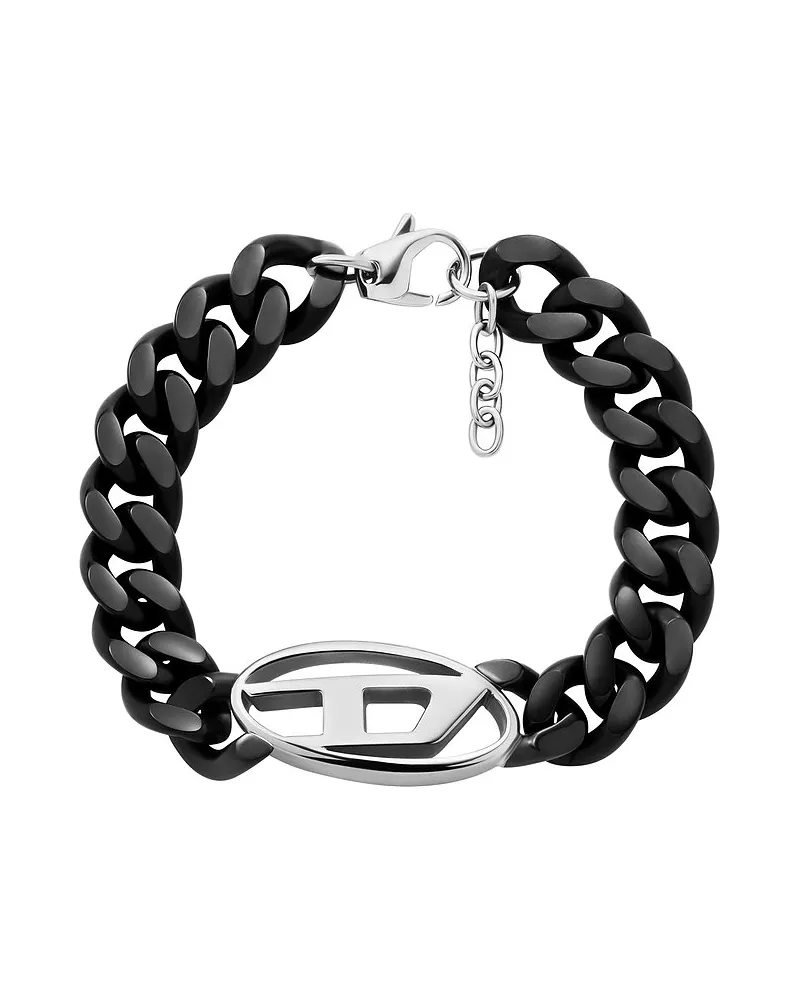 Diesel Armband Oval D Logo Schwarz