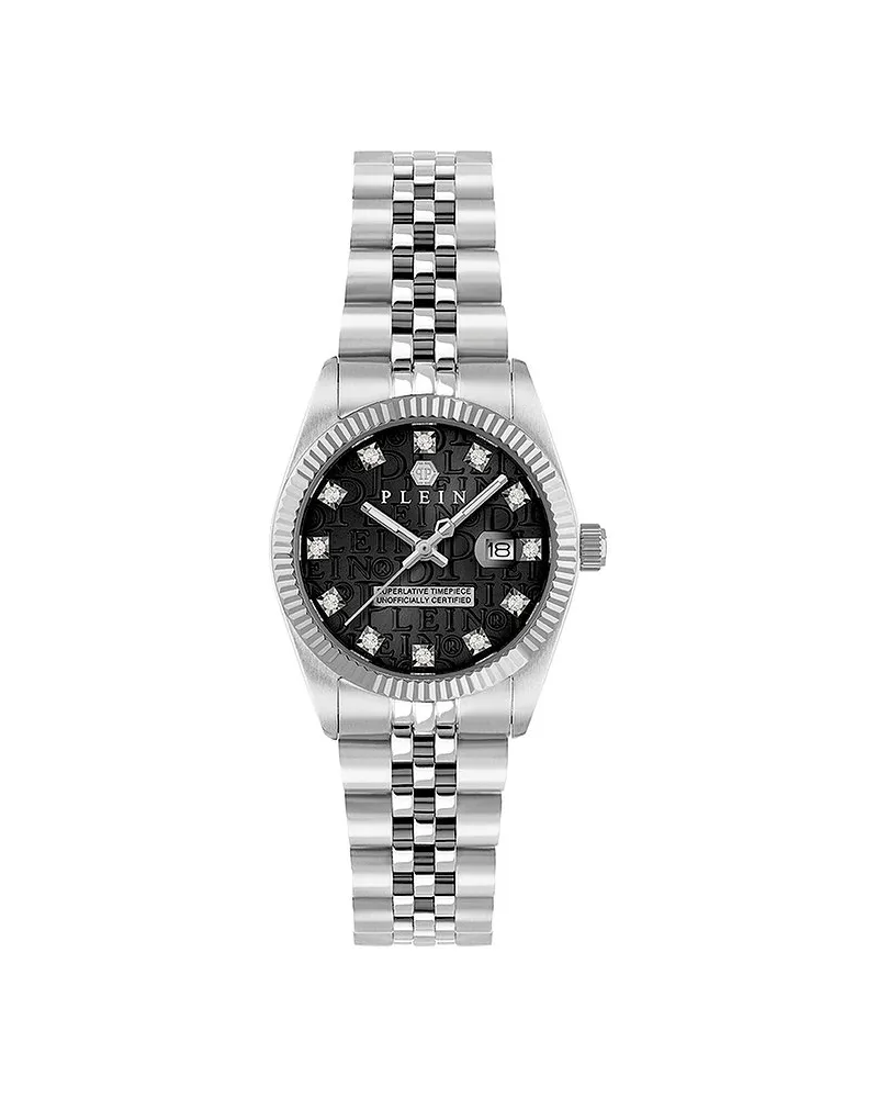Philipp Plein Damenuhr Date Superlative Silber
