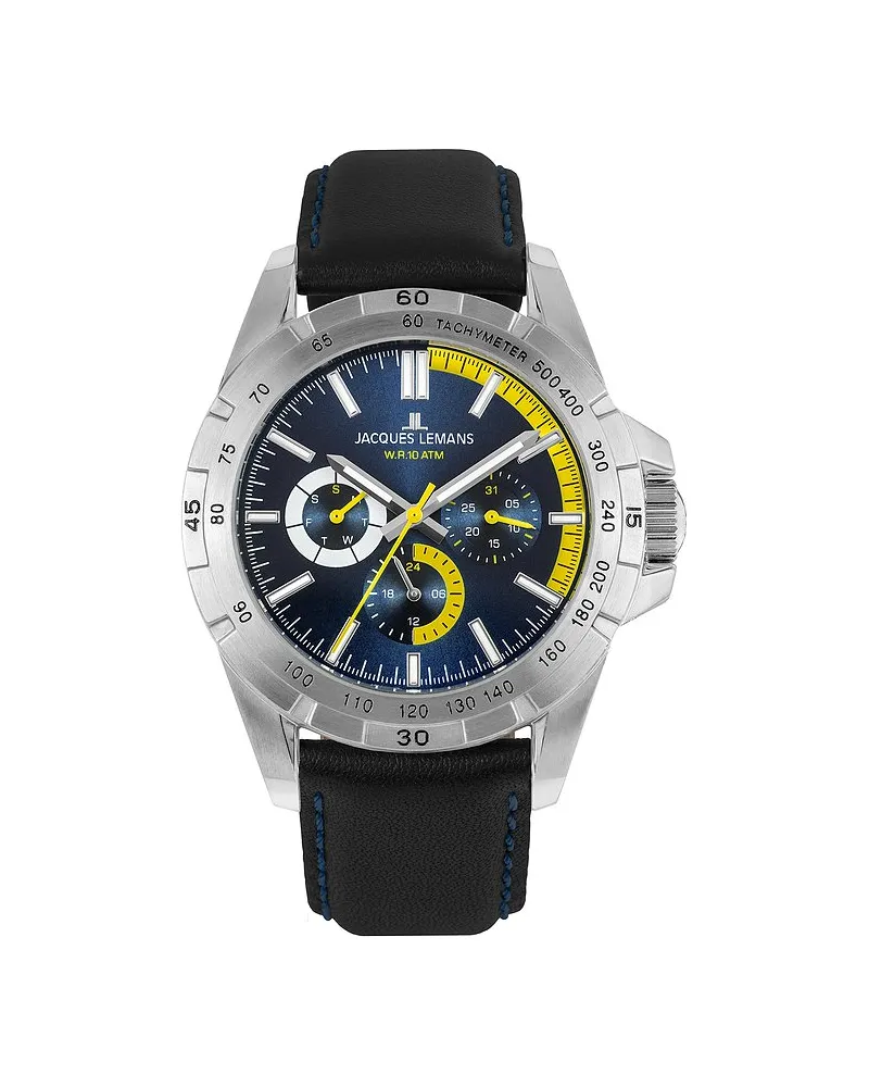 Jacques Lemans Herrenuhr Sport Silber
