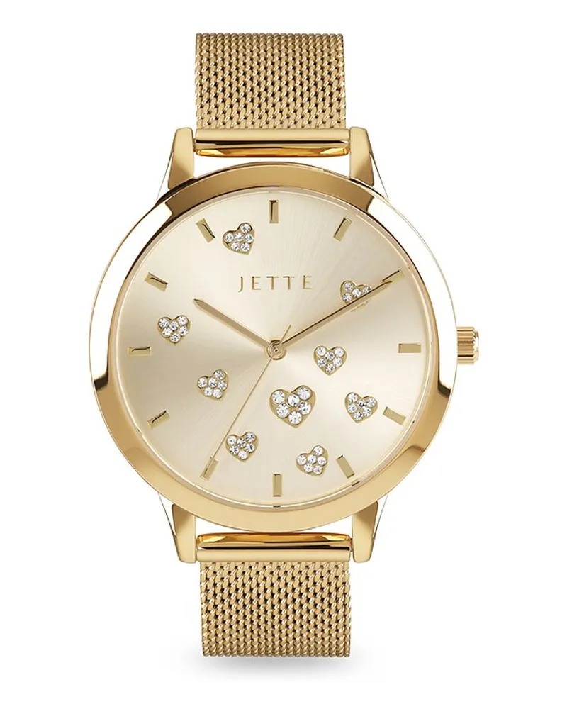 JETTE Damenuhr LOVE Gelbgold