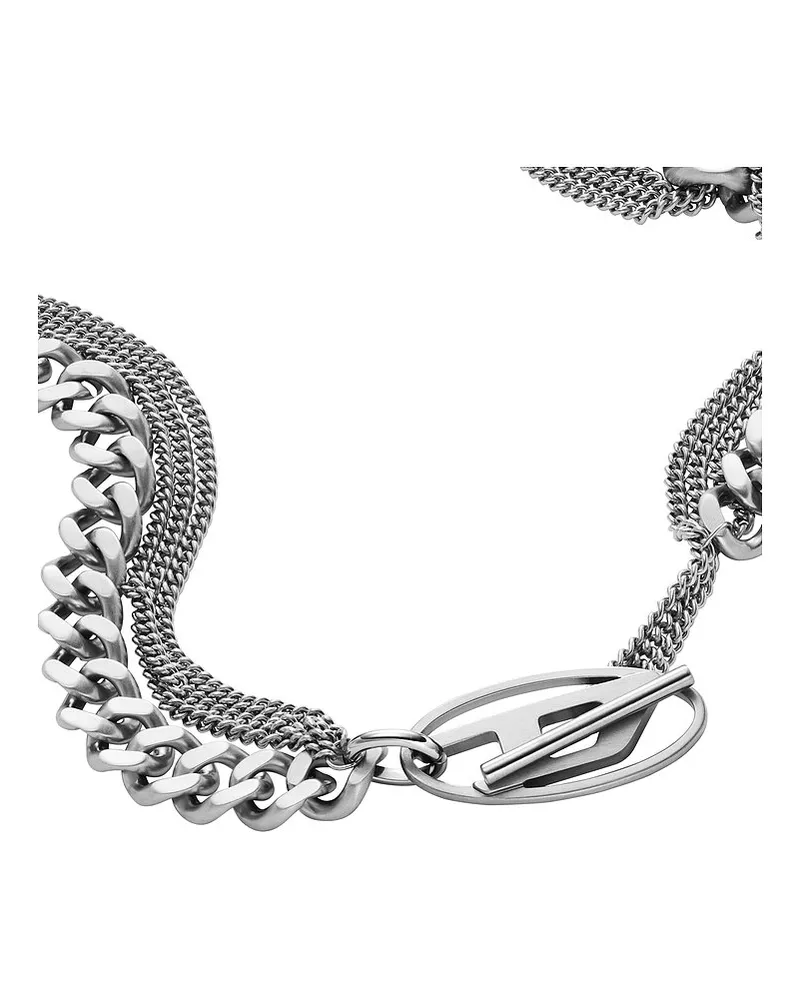 Diesel Kette OVAL D LOGO Silber