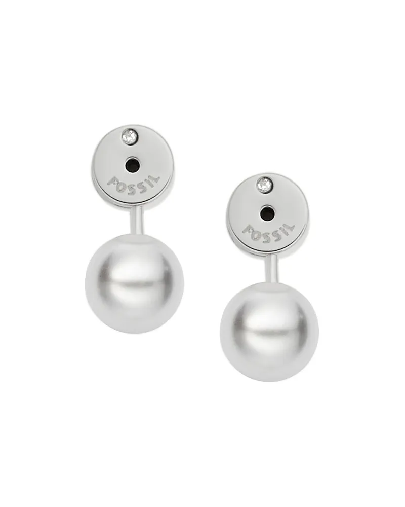 Fossil Ohrstecker Silber