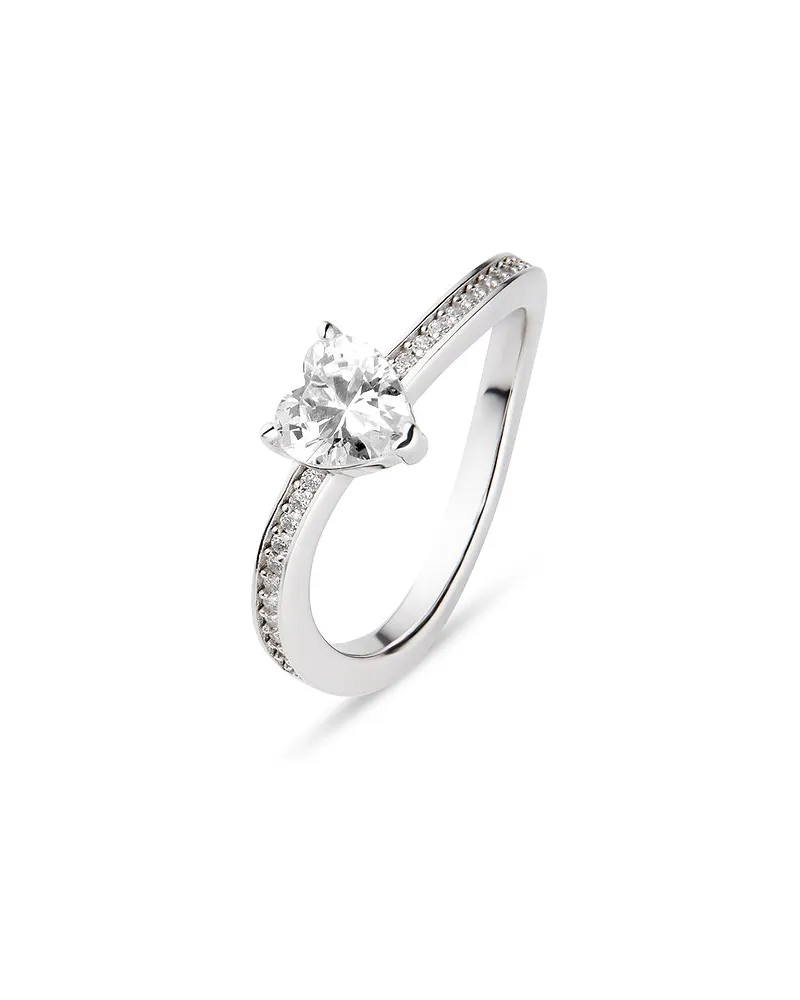 JETTE Damenring LOVE DIAMOND Silber