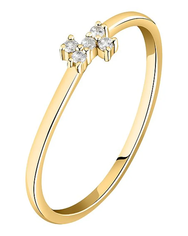 Live Diamond Damenring Gelbgold