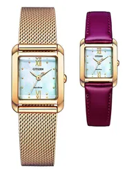 Citizen Uhren-Set inkl. Wechselarmband Elegant Eco-Drive Gold