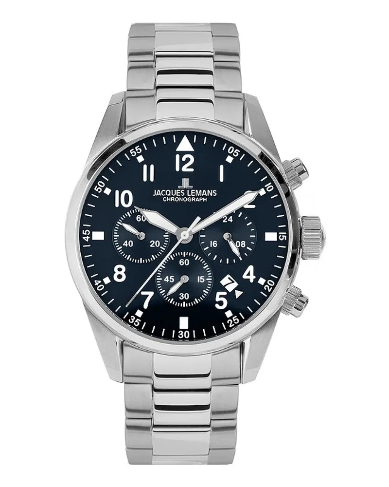 Jacques Lemans Chronograph Barcelona Silber