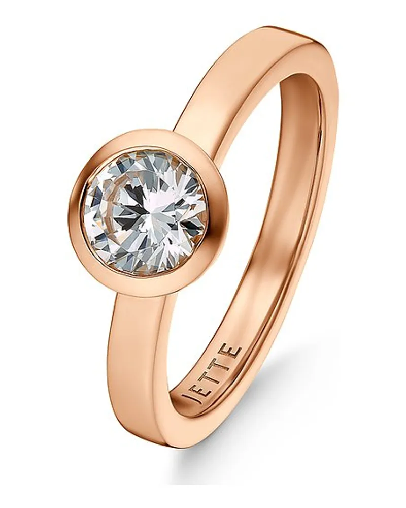 JETTE Damenring SOLITAIRE Roségold