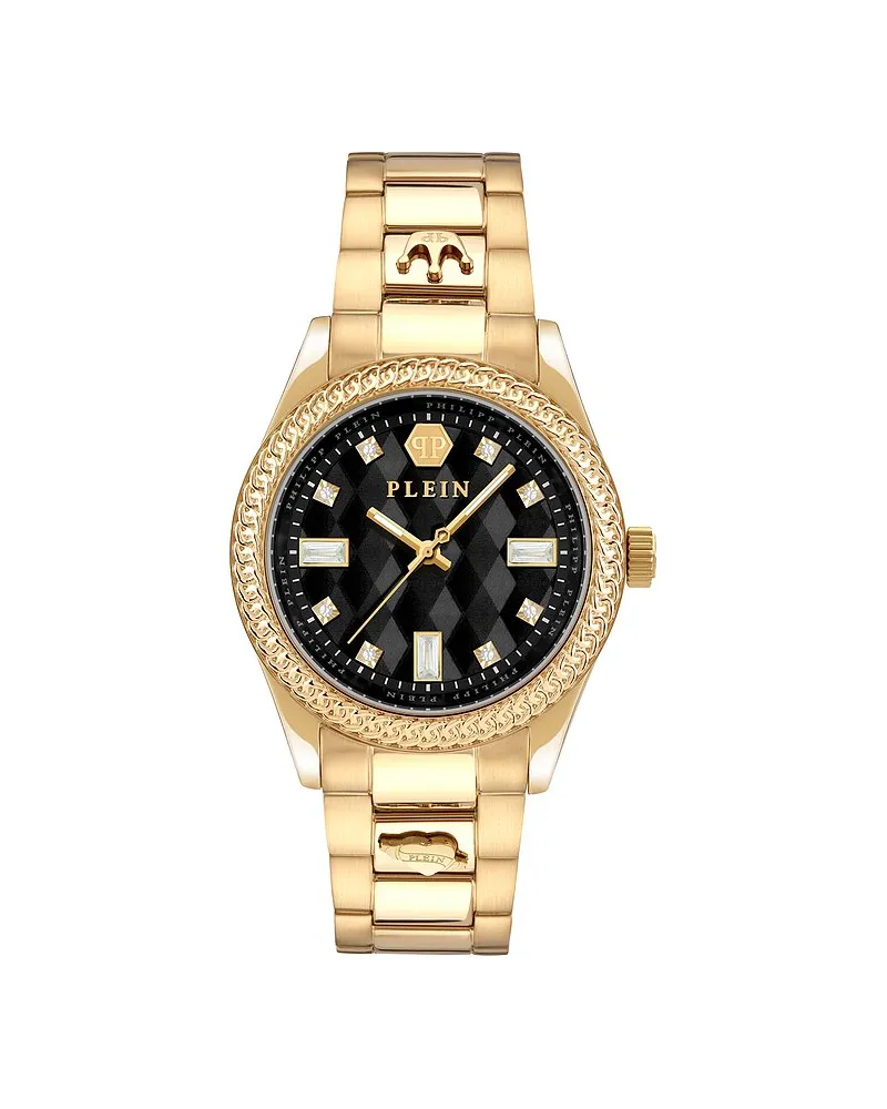 Philipp Plein Damenuhr QUEEN Gelbgold