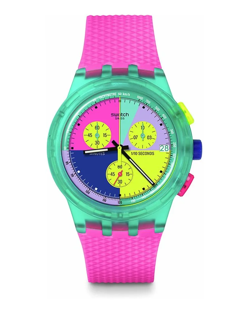 Swatch Unisexuhr 2405 SWATCH NEON Transparent