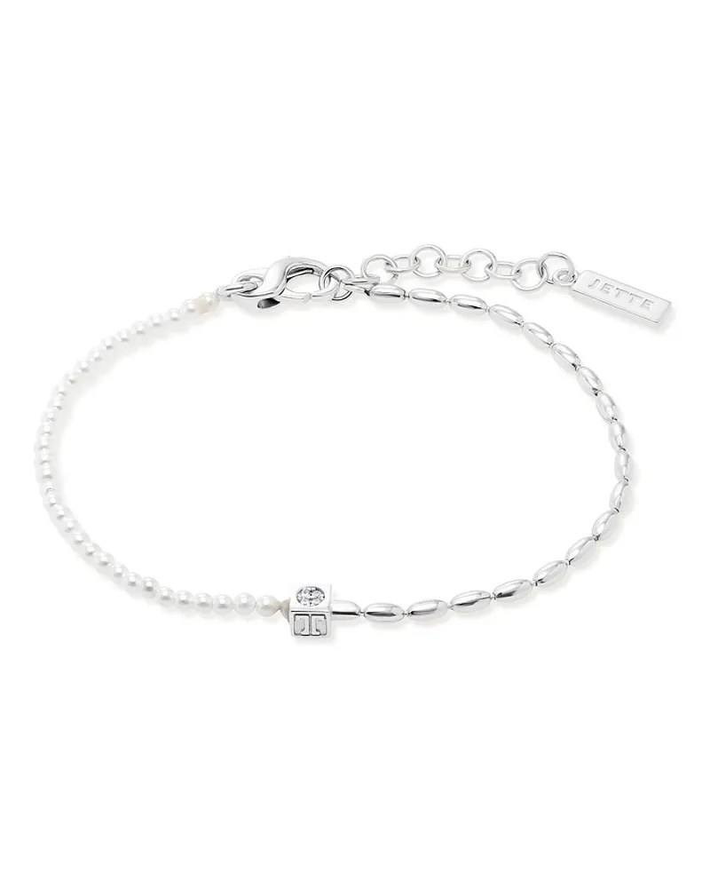 JETTE Armband NUGGET PEARL Silber
