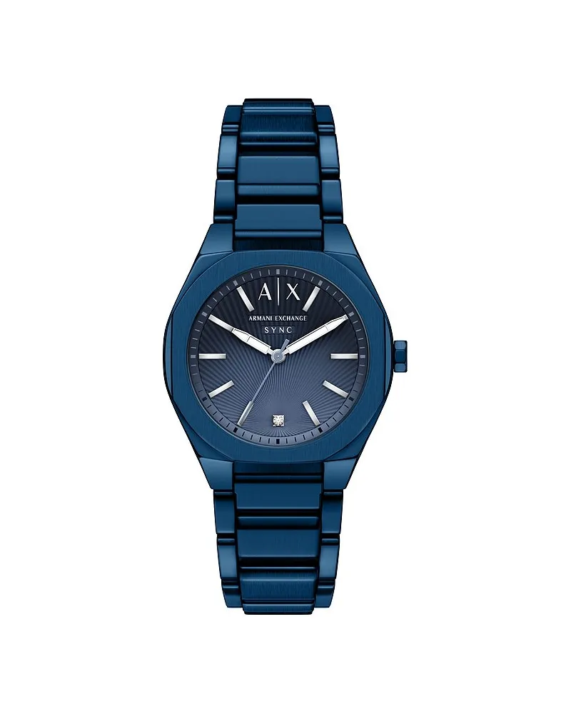 Armani Exchange Damenuhr Sync Blau