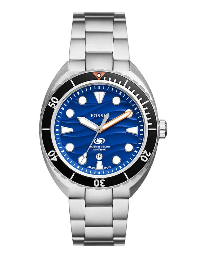 Fossil Herrenuhr BREAKER Silber