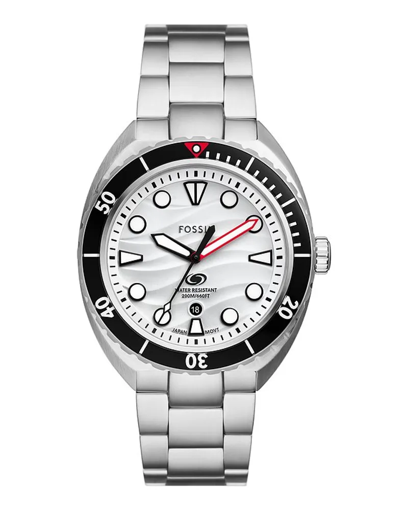 Fossil Herrenuhr BREAKER Silber