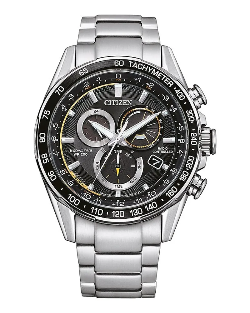 Citizen Chronograph Funkuhr Eco Drive Silber