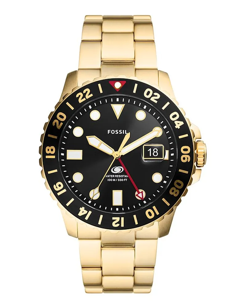 Fossil Herrenuhr Fossil Blue Gold