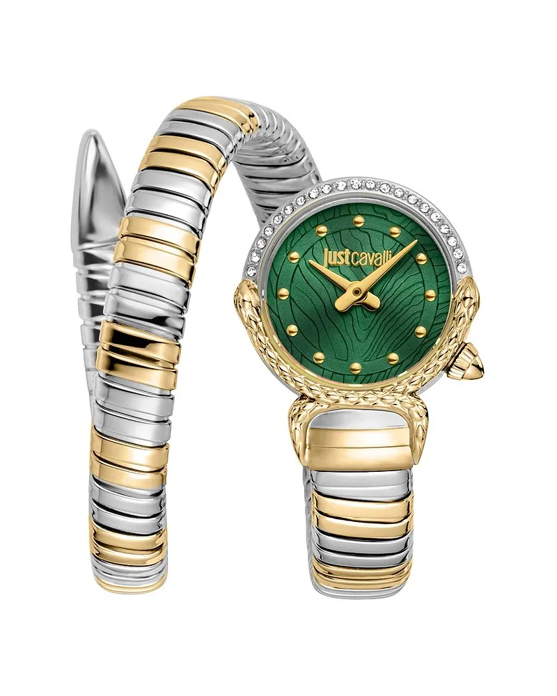Just Cavalli Damenuhr Signature Snake Bicolor