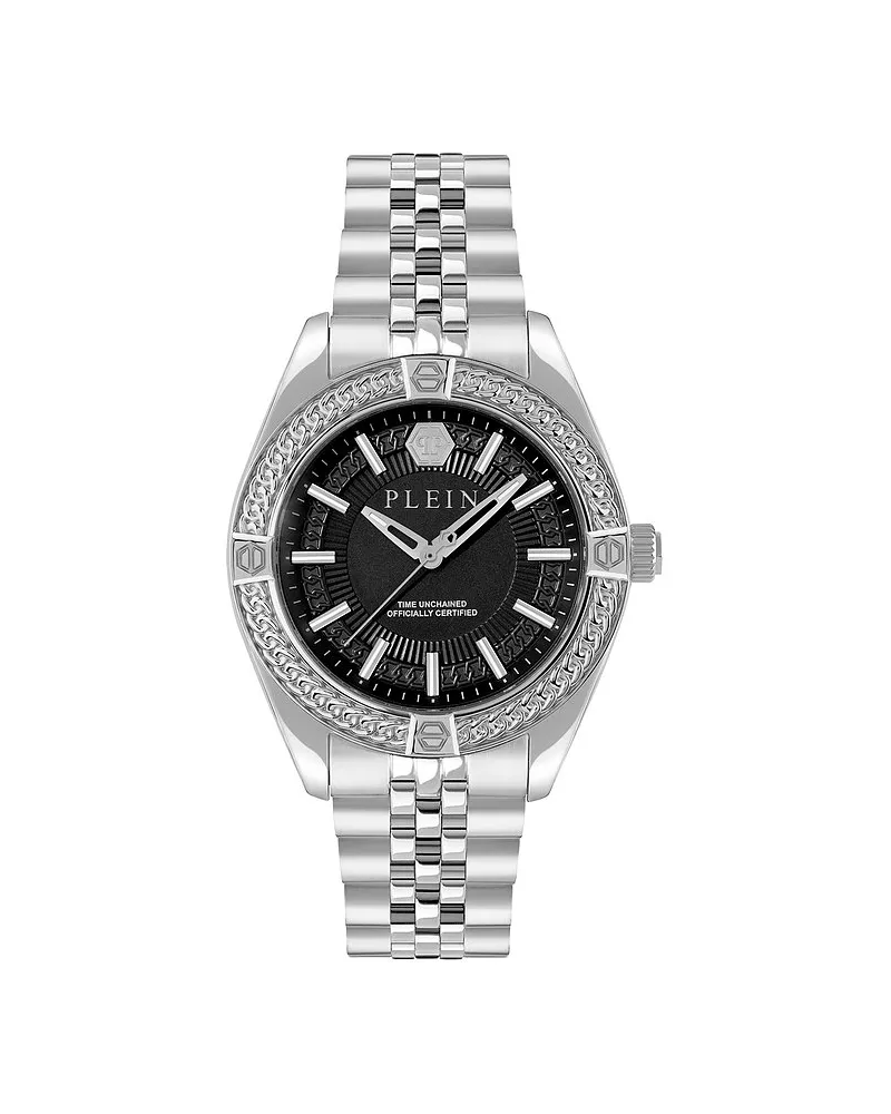 Philipp Plein Herrenuhr Plein Icon Chain Silber
