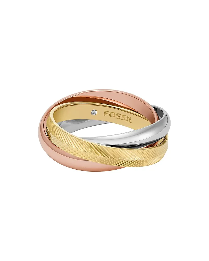 Fossil Damenring HARLOW Tricolor