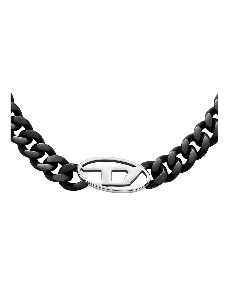 Diesel Kette Oval D Logo Schwarz