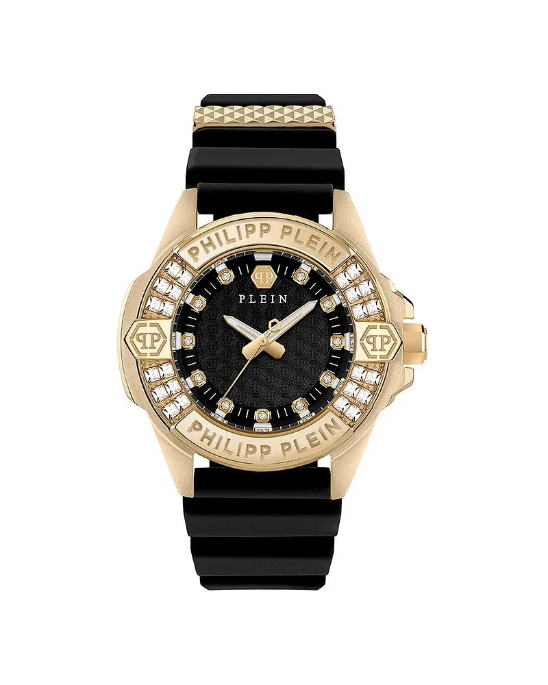 Philipp Plein Damenuhr Plein Majesty Gelbgold