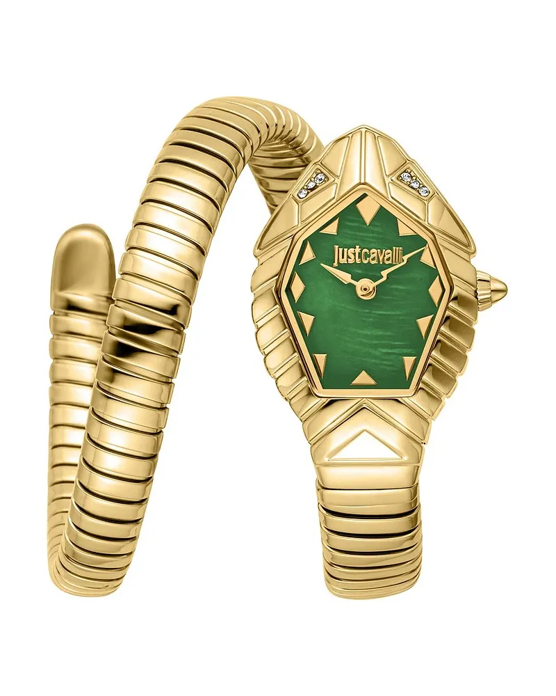 Just Cavalli Damenuhr Signature Snake Gelbgold