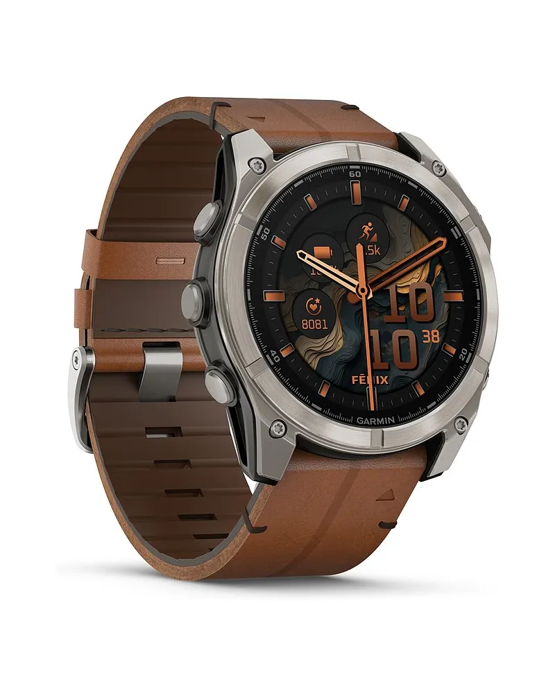 Garmin Smartwatch Fenix  8 - 51 mm AMOLED Sapphire Graphit Carbongrau Titan Silber