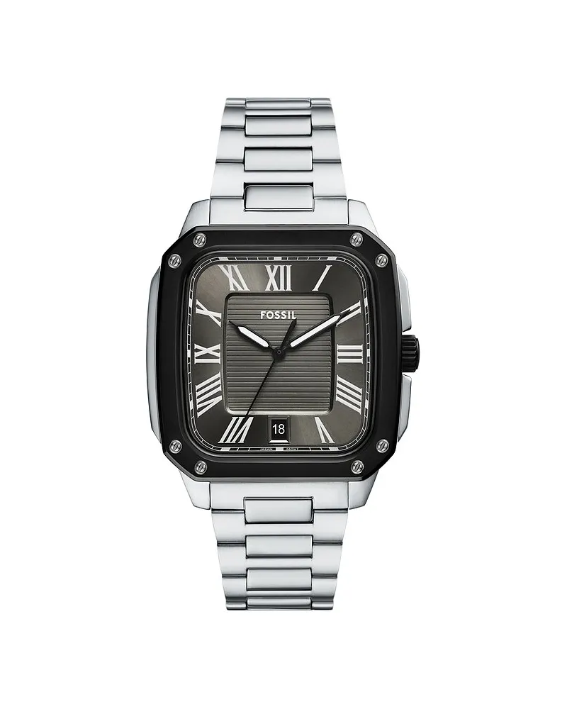 Fossil Herrenuhr Crosby Silber