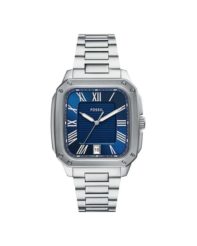 Fossil Herrenuhr Crosby Silber