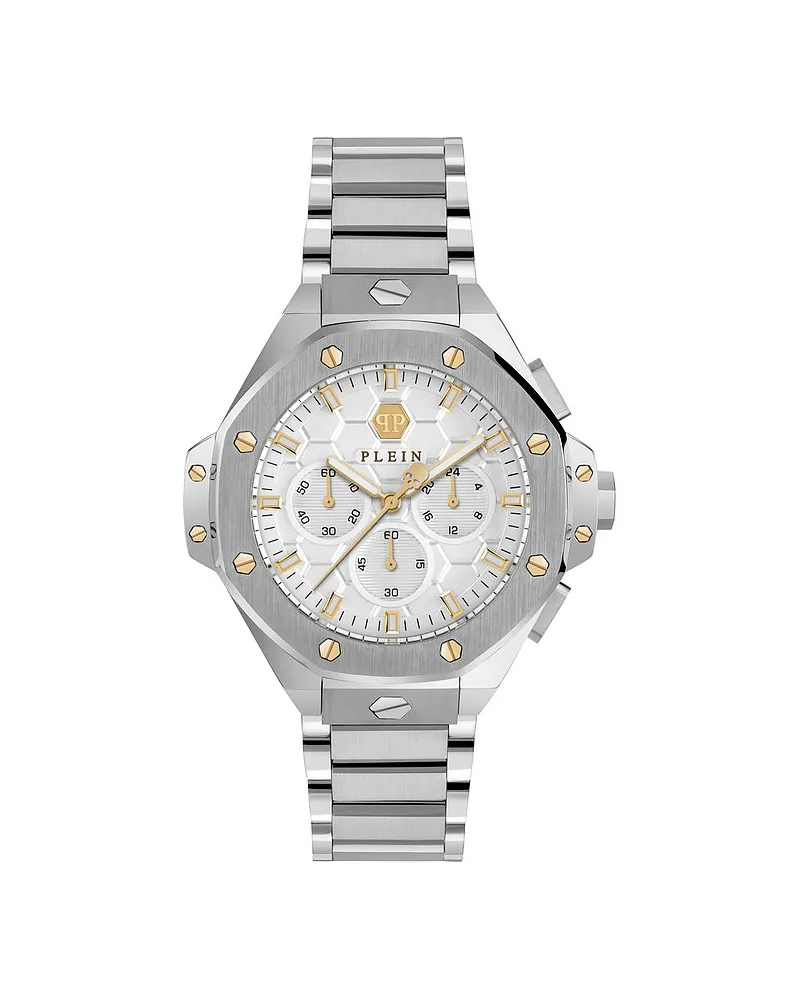 Philipp Plein Unisexuhr PLEIN CHRONO ROYAL 42 MM Silber