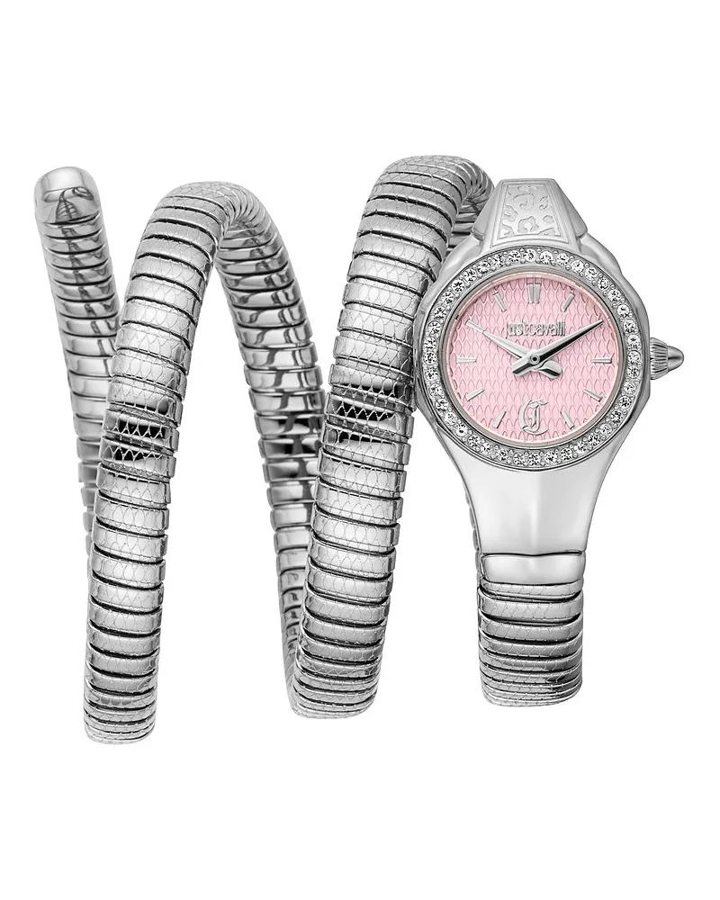 Just Cavalli Damenuhr Signature Snake Silber