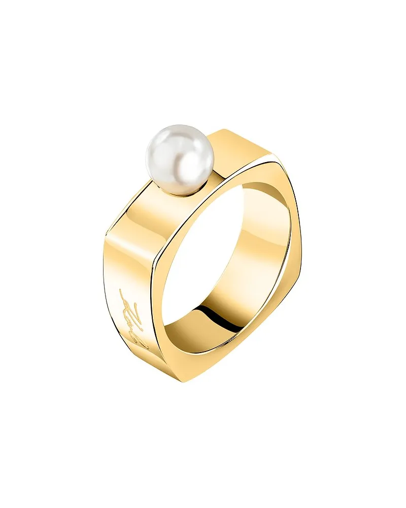 Karl Lagerfeld Damenring Pearl Gelbgold
