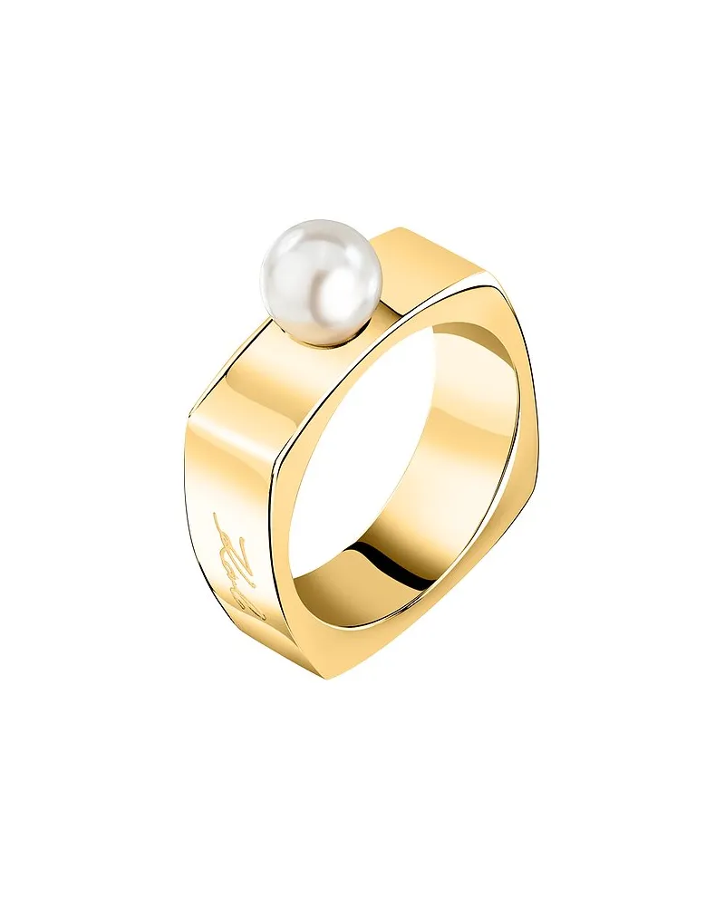 Karl Lagerfeld Damenring Pearl Gelbgold