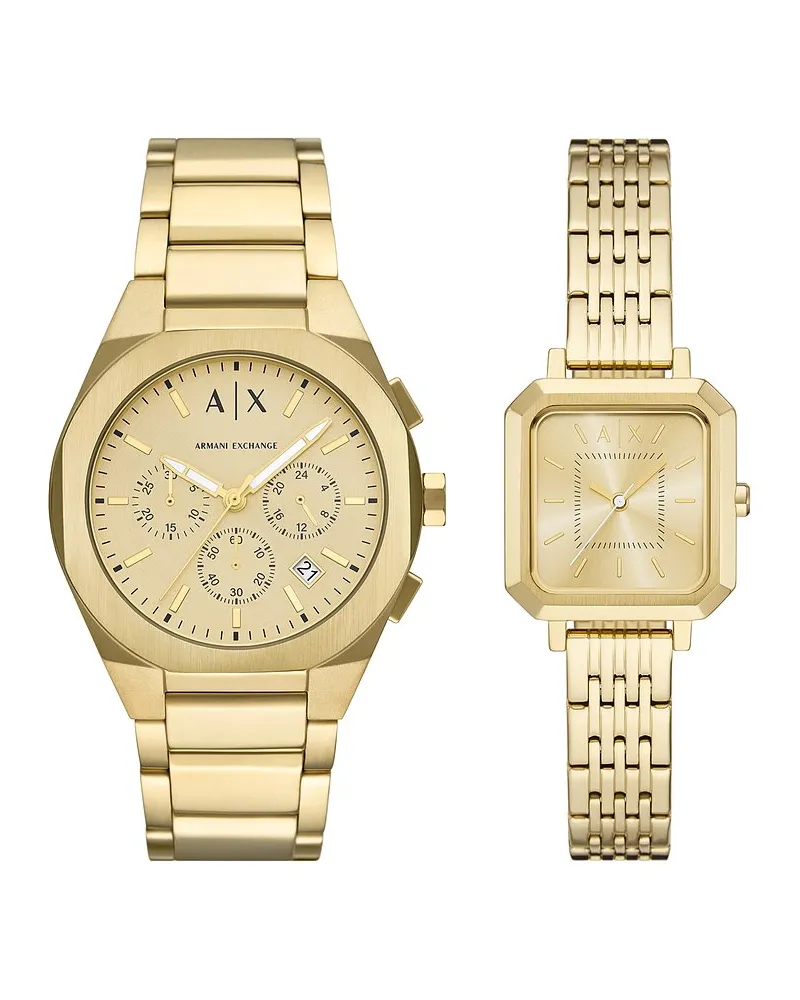 Armani Exchange Uhren-Set Gold