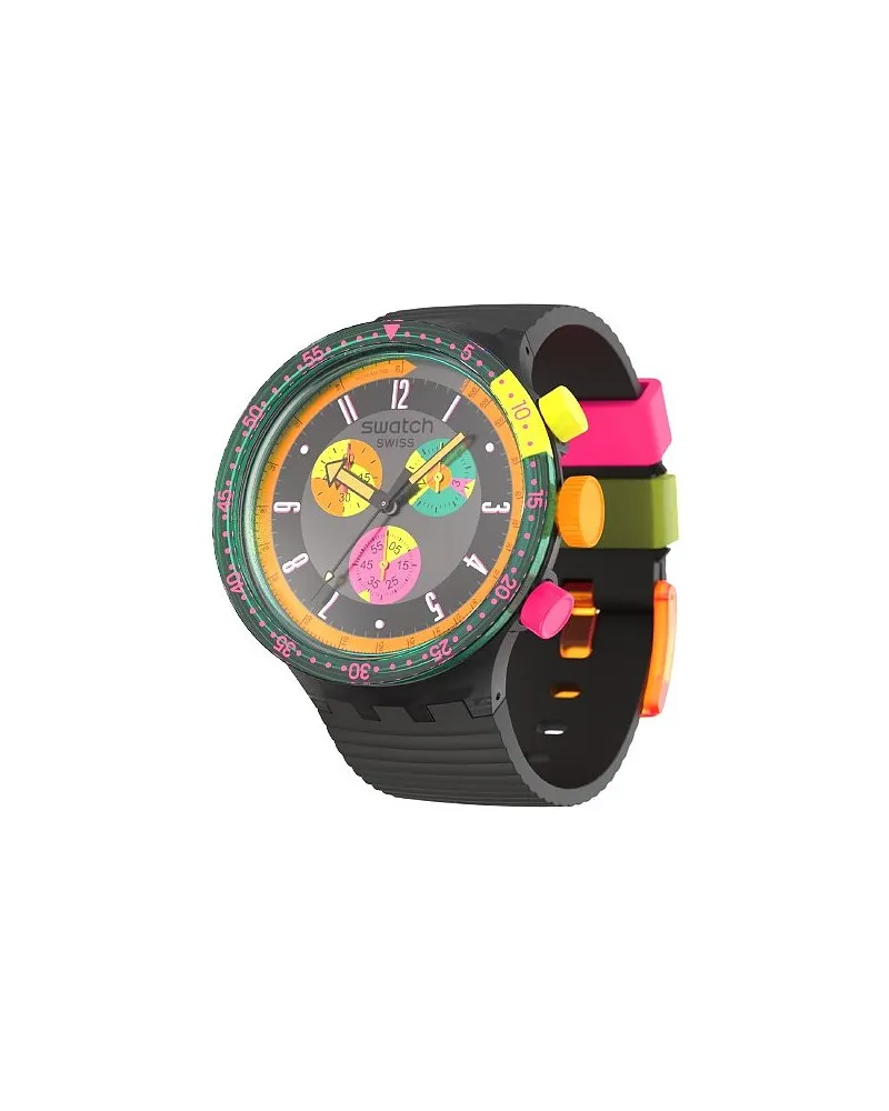 Swatch Unisexuhr 2509 SWATCH NEON Schwarz