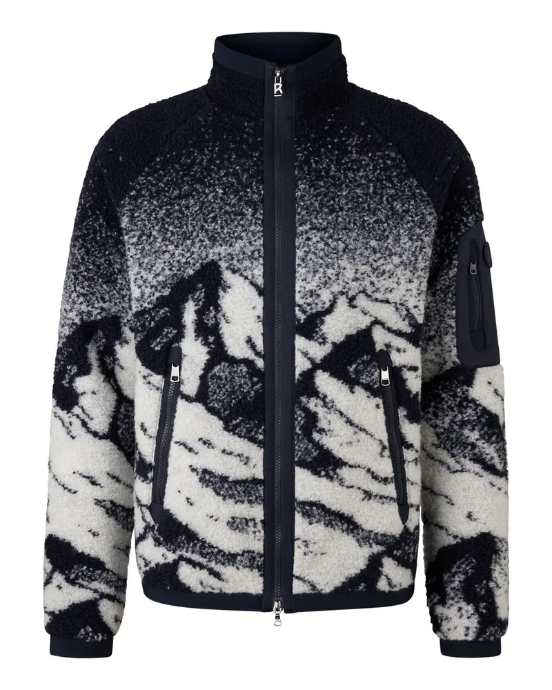Bogner Fleece-Jacke Gregor für Herren - Navy-Blau/Off-White Navy-blau