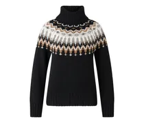 Norweger-Pullover Ingrid für Damen - Schwarz/Camel/Off-White