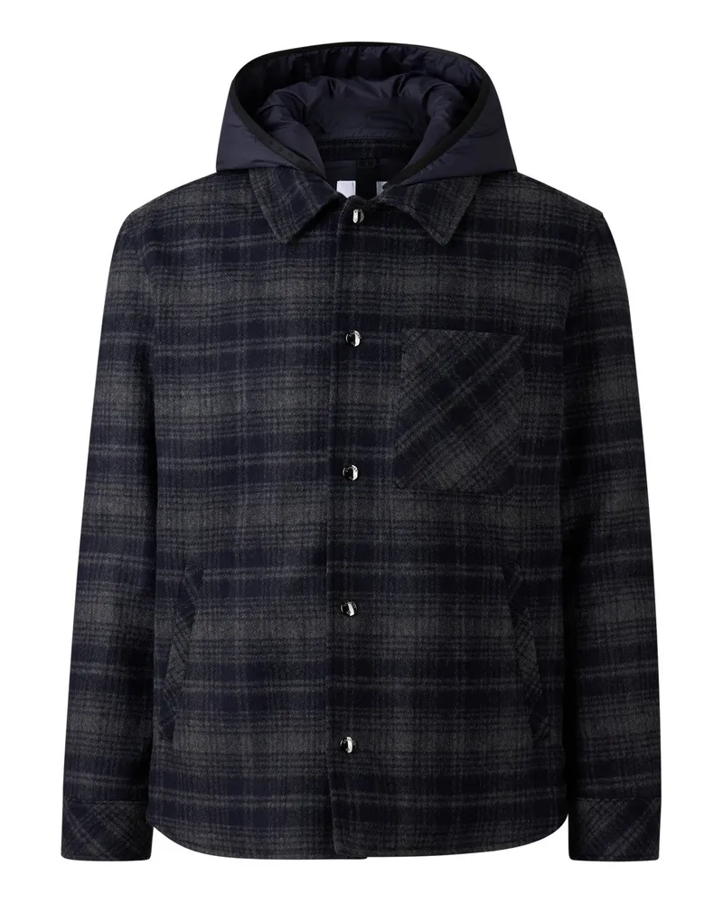 Bogner Flanell-Overshirt Larry für Herren - Navy-Blau/Grau Navy-blau