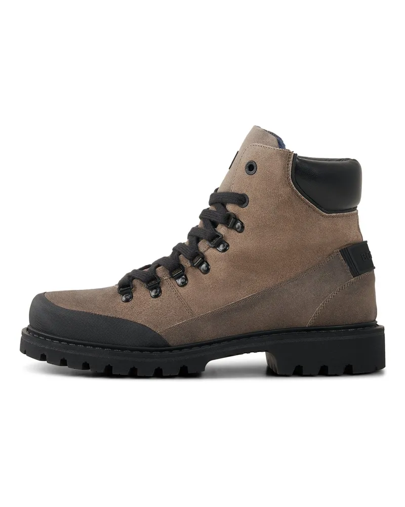 Bogner Mid Boots Helsinki mit Spikes für Herren - Taupe/Schwarz Taupe