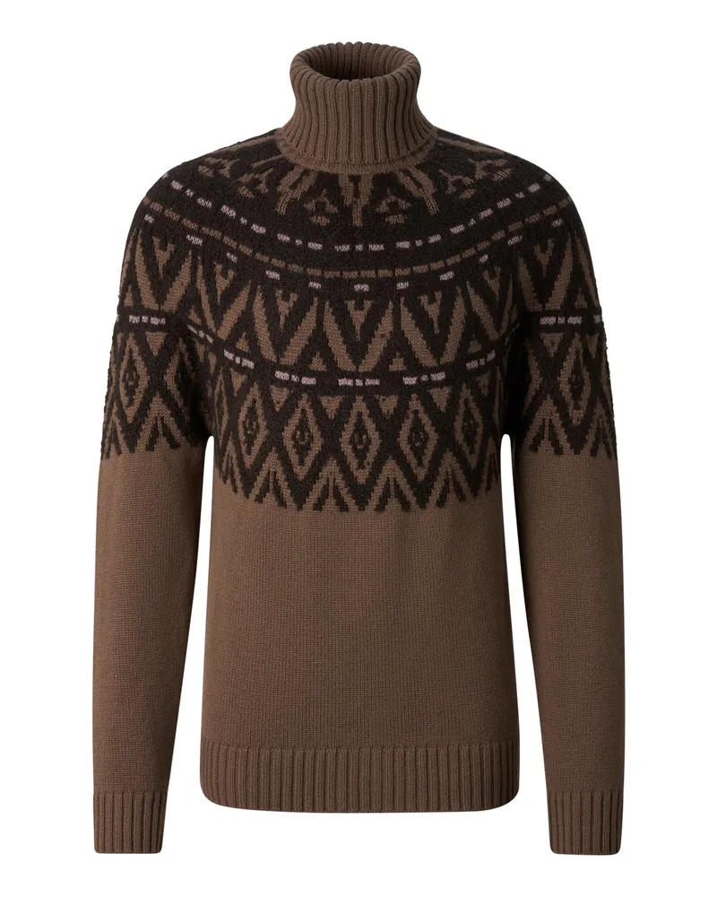Bogner Kaschmir-Norweger-Pullover Roxter für Herren - Braun/Schwarz Braun