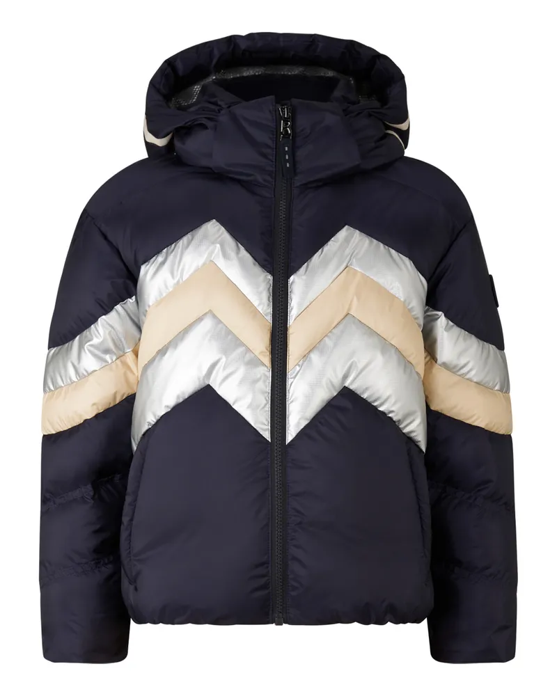 Bogner Kids Ski-Daunenjacke Maddy - Navy-Blau/Silber/Beige Navy-blau