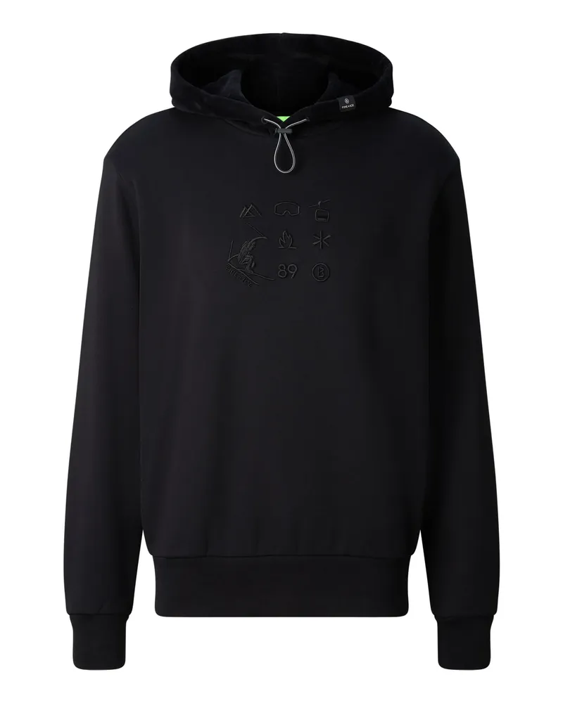 Bogner Fire & Ice Baumwoll-Hoodie Kristan für Herren - Schwarz Schwarz