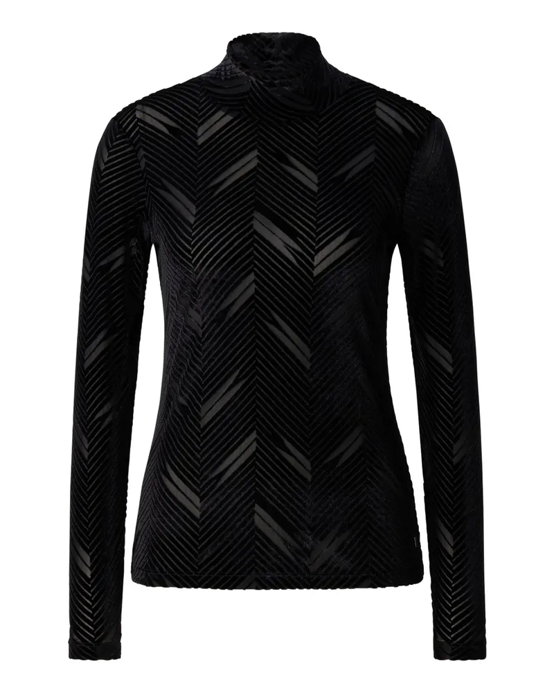 Bogner Samt-Longsleeve Cherie für Damen - Schwarz Schwarz