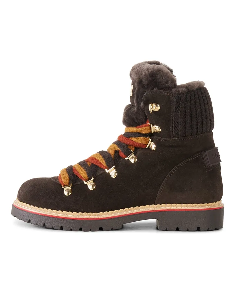 Bogner Schnürboots Andermatt mit Spikes für Damen - Dunkelbraun Dunkelbraun