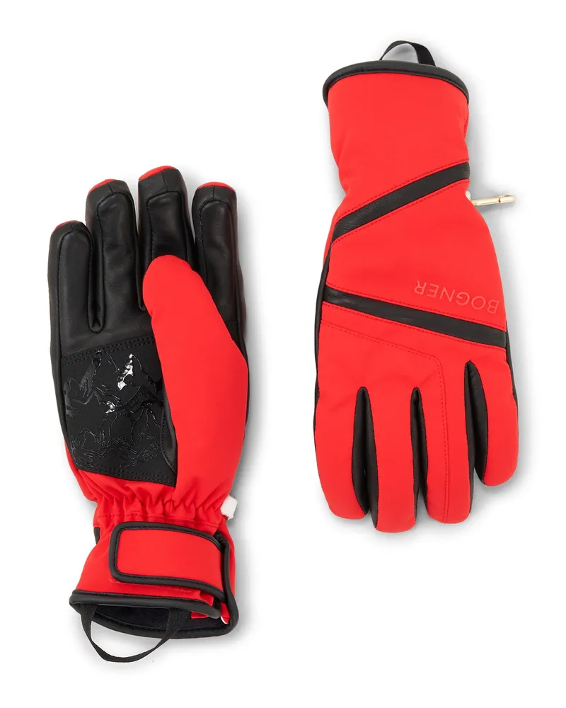 Bogner Handschuhe Hilla für Damen - Rot/Schwarz Rot
