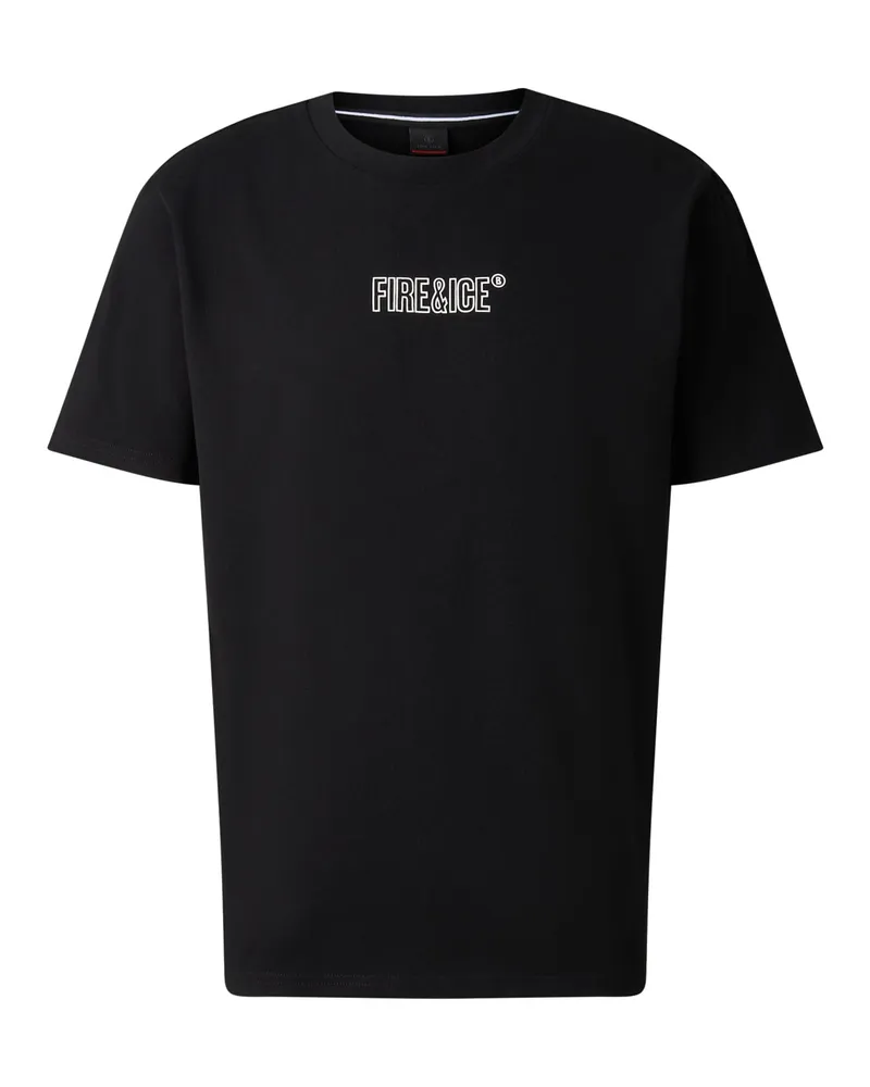 Bogner Fire & Ice Baumwoll-T-Shirt Mick für Herren - Schwarz Schwarz