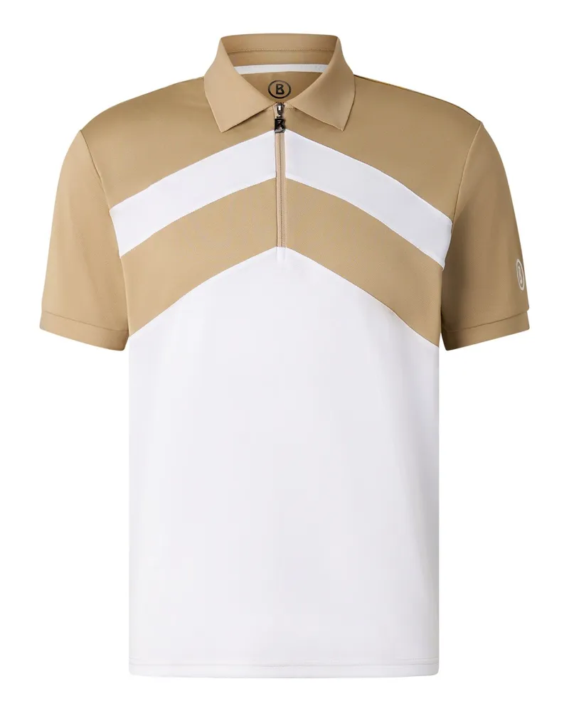 Bogner Funktions-Polo-Shirt Cuno für Herren - Beige/Weiß Beige