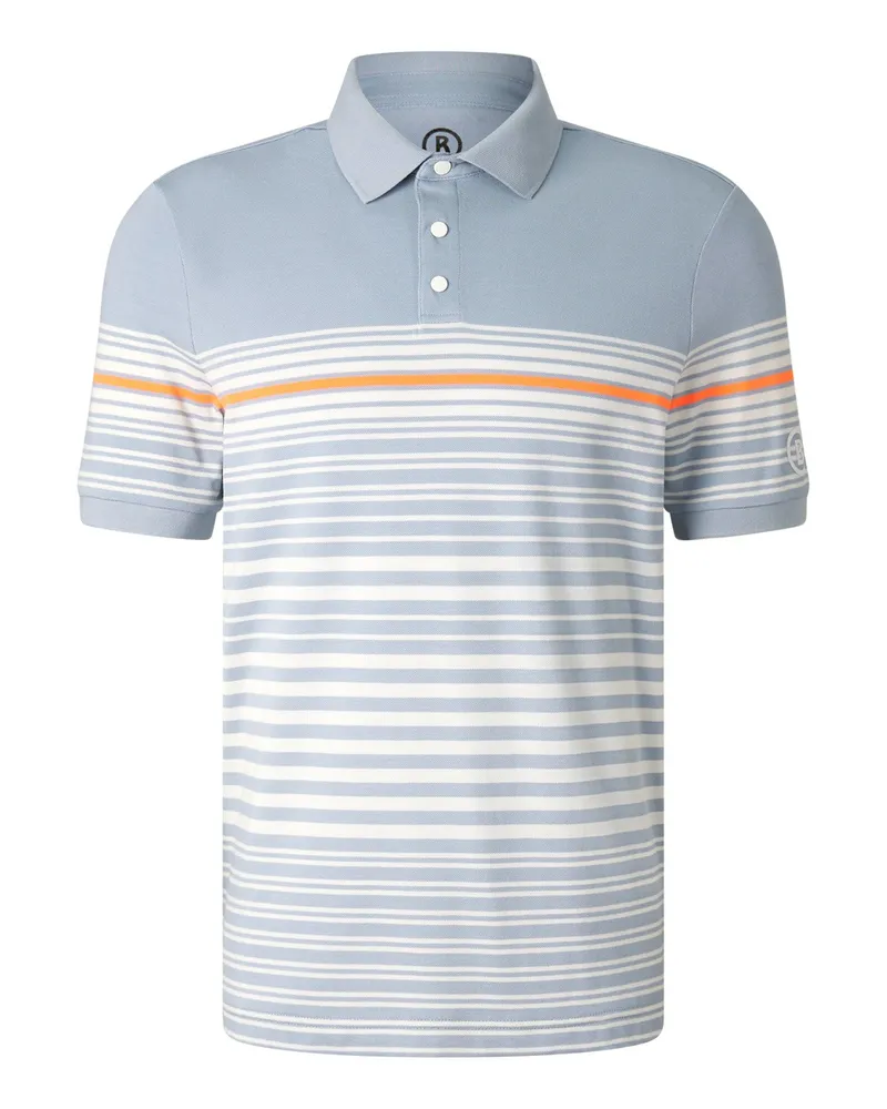 Bogner Polo-Shirt Jannes für Herren - Nebelblau/Weiß/Orange Nebelblau